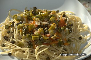 spaghetti cu sparanghel