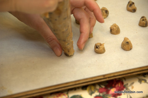 One-bite chocolate chips cookies