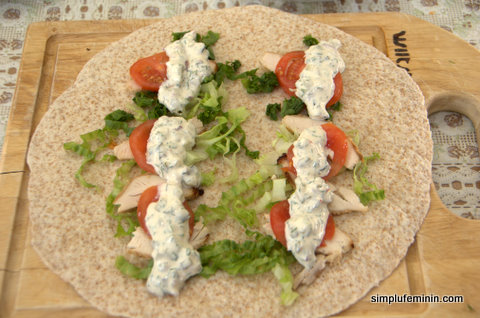 Chicken wraps - tortilla cu pui