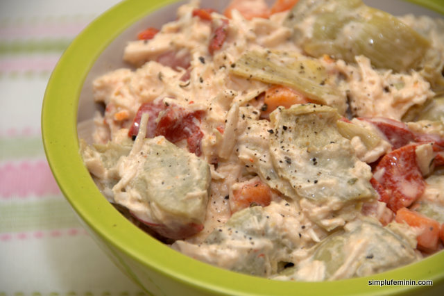 Salata de anghinare (artichoke) cu piept de pui