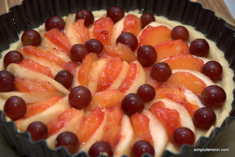 tarta cu crema de branza si fructe