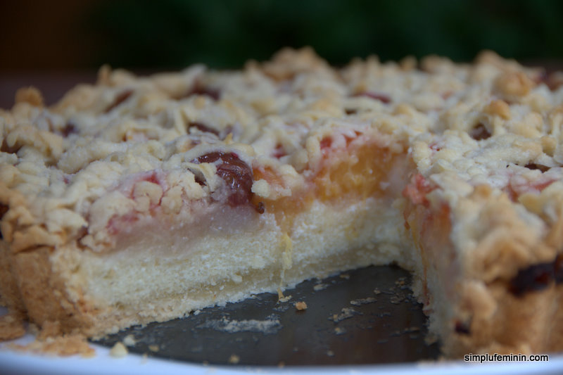 tarta cu crema de branza si fructe